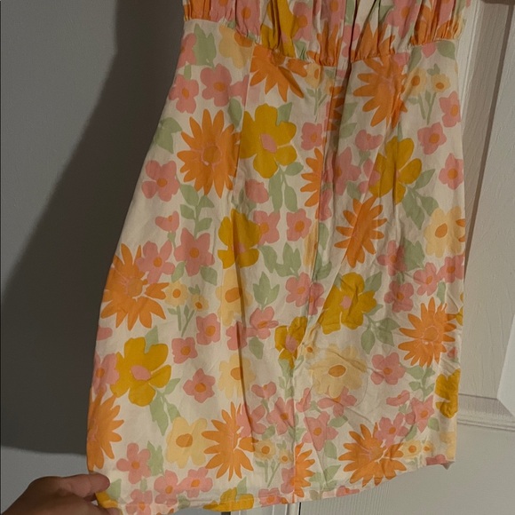Sabo Skirt Floral Dress - Orange and Yellow bin 2 - Picture 7 of 8